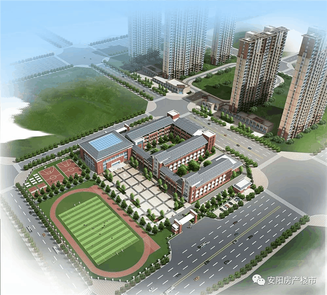 (图片来源安阳城乡规划管理局网站)由元泰承建中华园小学,规划24个班