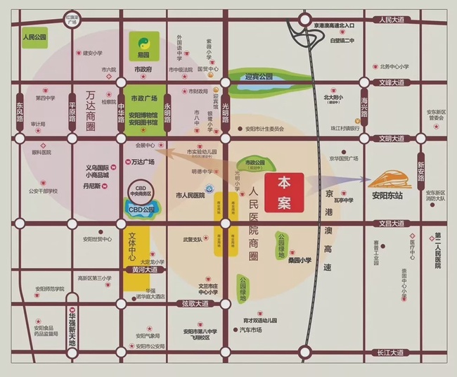 区位图合泰御园雄踞安阳东区主干道文昌大道之旁,坐享区域交通利好