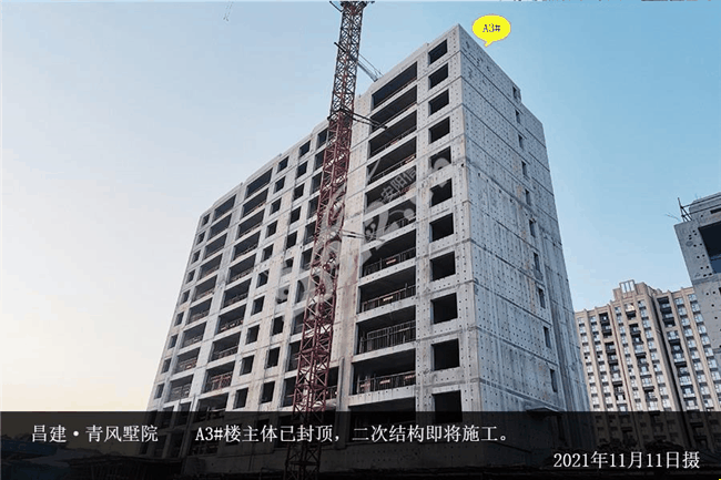 昌建青风墅院11月家书——a1#楼主体施工至6层.