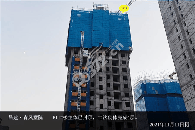 昌建青风墅院11月家书——a1#楼主体施工至6层.